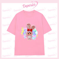Áo Thun Nữ Form Rộng Unisex In Hình BABY THREE 5 Màu Pastel Họa Tiết Dễ Thương Ngọt Ngào DEPERIER