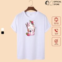 Áo Thun Nữ In Hình MÈO CUTE - Áo Phông Nữ Thoáng Mát Dày Mịn Chất Vải Cotton 100% - VU1080