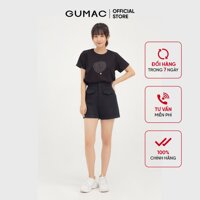 Áo thun nữ in họa tiết GUMAC năng động dễ thương ATB824 *