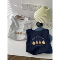 Áo thun nữ kiểu Hàn Quốc in chữ, cổ tròn, tay ngắn, phong cách thoải mái và lười biếng, kích thước lớn, áo mùa hè 5316