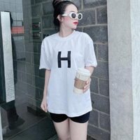 Áo Thun Nữ Màu Trắng In Chữ H - Trắng - Free Size