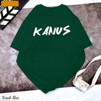 Áo Thun Nữ Màu Xanh Rêu In Chữ KANUS - Trắng - Free Size