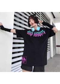 ÁO THUN NỮ NAM FORM RỘNG <75KG  - ĐEN