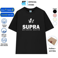 Áo thun nữ nam unisex form rộng cổ tròn basic vải cotton 100 định lượng 250gsm