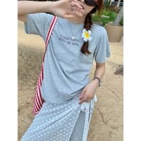 Áo thun Nữ ngắn tay in hình ALICE, áo thun cotton nữ dáng rộng trẻ trung