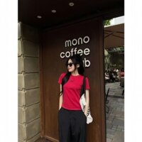 Áo Thun Nữ Ngắn Tay Thêu chữ mỏng đi làm khí chất mẫu mới 2025