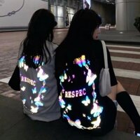 Áo Thun Nữ Phối Hình Phản Quang Phát Sáng 7 Màu Siêu Hot chất siêu đẹp