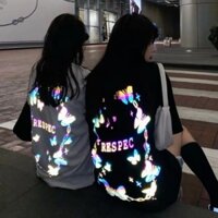 Áo Thun Nữ Phối Hình Phản Quang Phát Sáng 7 Màu Siêu Hot