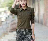 Áo thun nữ phong cách lính
