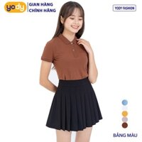 Áo thun nữ polo YODY áo phông nữ cổ bẻ , tay ngắn , polo nữ pique yody fashion APN3396