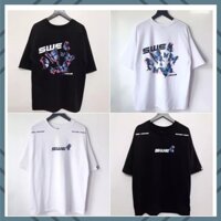 Áo thun nữ S.W.E Buterfly Bướm, Áo thun nữ oversize form rộng cá tính chất thun cotton dày dặn ( V17 )