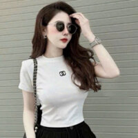 Áo Thun Nữ Tay Cộc Thêu Chữ X Nổi Phong Cách Tiểu Thư Sang Chảnh ANT004