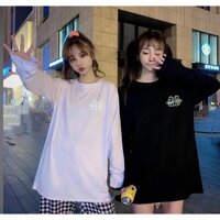 Áo thun nữ tay dài in chú gấu phát sáng phong cách năng động thun cotton 4 chiều co giãn - đen,Free Size dưới 68kg