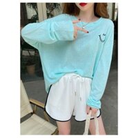 Áo thun nữ tay dài Xược Giây in hình Menina_studio, áo thun nữ tay dài form rộng style Hàn Quốc