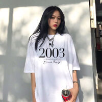 Áo Thun Nữ Tay Lỡ Dưới 73Kg In Năm Sinh 2003 - Hồng Tôm - 1991