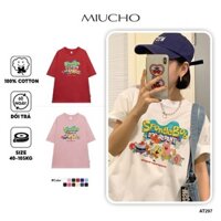 Áo thun nữ tay lỡ form rộng đẹp chất vải cotton mềm mại local brand Miucho AT297 in graphic