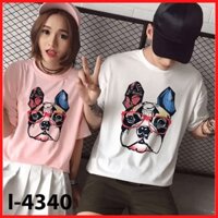 Áo Thun Nữ Tay Lỡ Unisex In Hình Chú Chó 3D Nhiều Màu ATN4340 - Market King