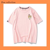 Áo Thun Nữ Tay Ngắn Icon Họa Tiết Hươu Cao Cổ  Hàn Quốc - Unisex - Cotton - Mã AT026 - Đen,L