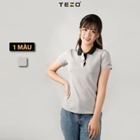 Áo thun nữ TEZO polo ngắn tay công sở chất liệu cotton form ôm tôn dáng 2106APCT15 *