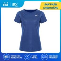 Áo thun nữ thể thao tay ngắn phối lưới lưng mở iBasic IBX133 - Xanh Navy - S