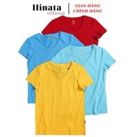 Áo Thun Nữ Trơn Cổ Tim 100 Cotton Nhiểu Màu