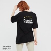 Áo thun nữ UNIQLO họa tiết cổ điển PANUTS (Snoopy tay ngắn) 438724