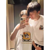 Áo thun nữ unisex, bộ trang phục cặp đôi mùa hè, áo thun tay ngắn