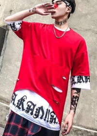 Áo Thun Nữ Unisex Form Rộng Cá Tính - Đỏ - Onsize