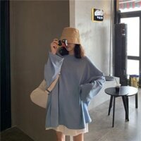 Áo Thun Nữ Và Nam Dài Tay Basic Unisex Form Rộng Dưới 75kg - Áo Phông Tay lỡ Form Dài Giấu Quần - VA.CLOTHING