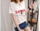 Áo Thun Nữ Xẻ Tà Lover Cá Tính Trần Doanh D271 ( Màu Trắng)