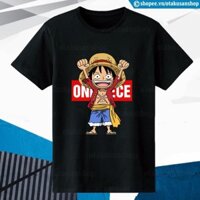 Áo thun One Piece Chibi Luffy ngắn tay (Black) - S4CODE06