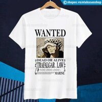 Áo thun One Piece Đảo Hải Tặc Law Wanted - S3CODE03