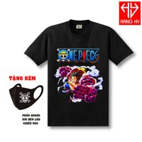 Áo Thun One Piece Luffy Màu Đen Vải F167