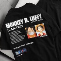 Áo thun One Piece Luffy Wanted siêu đẹp | Áo Luffy truy nã chất cotton giá rẻ