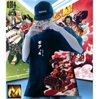 Áo thun one piece OM4 OVERSIZE UNISEX 100% cotton (2 Màu ĐEN-TRẮNG)