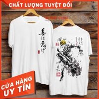Áo Thun One Piece Sanji Thư Pháp Cực Ngầu | Áo Sanji Đầu Bếp Mẫu Mới Đẹp OP105 Unisex 100% Cotton