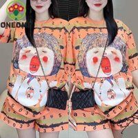 Áo thun ONEOME Quần short Váy ngủ dáng rộng Quà tặng ngọt ngào