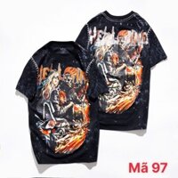 Áo thun ông địa chỉ nổi áo thun cổ tròn nam bụi hoa văn dập hình from ôm body bao đổi 1.1