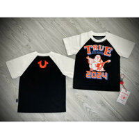 Áo thun ông địa em bé - Áo cộc tay True religion cho bé trai cotton 4 chiều vãi mịn mát trẻ em