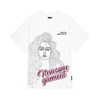 Áo Thun Oversize Local Brand NEVASOME Look At Me Trắng Cotton Tay Lỡ Form Rộng Nam Nữ Oversize