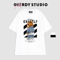 Áo Thun Oversize Mẫu Gấu "Bear Exactly" Quordy Form Rộng Tay Lỡ Nam Nữ Unisex Cotton 100% Local Brand