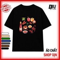 Áo thun Oversize Unisex Vô Tri Các Loại Ớt Trái Tương Ớt Siêu Cay Độc lạ Hài hước, Áo Phông Nam Nữ Ricon Chị Bảy Liêm