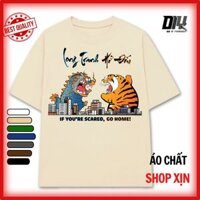 Áo thun Oversize Vô Tri Long Tranh Hổ Đấu Dragon Tiger Fight Unisex TeeDiy In Chữ Độc Lạ Form Rộng Bigsize 100kg 110kg