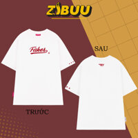 Áo Thun Oversize Zibuu unisex form rộng vải 100% cotton, Áo T1 IN TÊN TUYỂN THỦ V3
