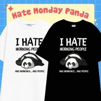 Áo thun PANDA MONDAY HATERS vải cotton oversize tay lỡ form rộng