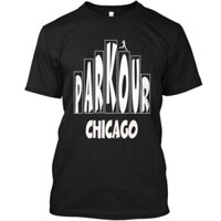 Áo thun Parkour Chicago cổ tròn mùa hè nam phong cách mới Quà tặng ngộ nghĩnh