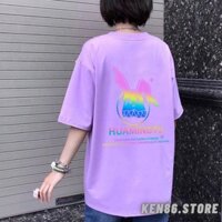 Áo Thun Phản Quang Thỏ WAMINGTU Nhiều Màu Cho Nam Nữ Và Cho Cặp Đôi Tay Lỡ Form Rộng UNISEX, SIZE M, L, XL