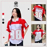 Áo Thun Phối Bóng Đá Số CINDDY BRAND In Số 88 Nam Nữ - ATS3 Top Women