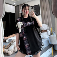 Áo thun phối nơ kẻ caro 3 màu xinh dễ thương cho nữ phong cách trẻ trung năng động