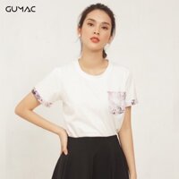 Áo thun phối túi hoa GUMAC ATA411 { Đổi trả trong vòng 1 tuần nếu hàng lỗi ..}